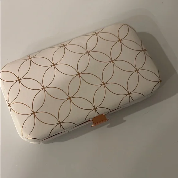 *RARE* Erin Condren Manicure Kit in Cream and Rose Gold Mid Century Circle Case - Picture 3 of 4